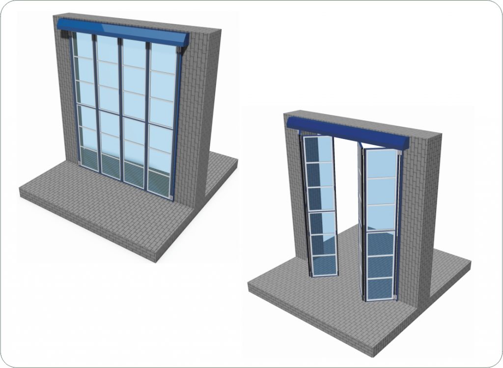 Aplication Options for Side folding Hangar Doors