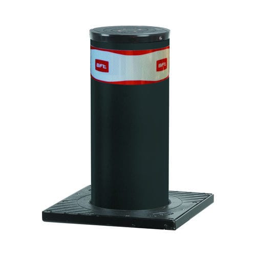 Access control bollard / stainless steel / retractable / hydraulic